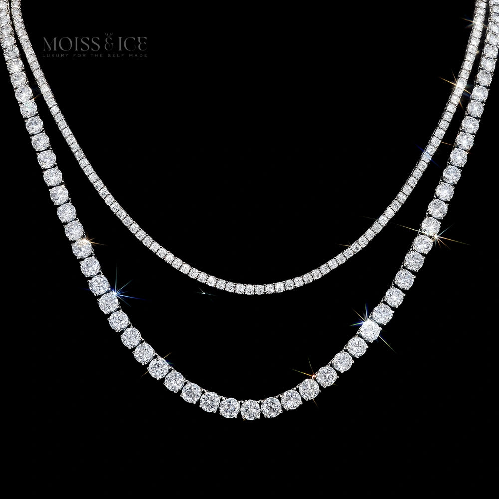 The Armaan - 20 Inch VVS Moissanite Tennis Chain 14K Gold (All Sizes) - Moiss & Ice Canada